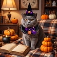 thumbnail image 4 of Halloween Pet Bandana and Hat Set for Cats and Dogs 2-Piece Saliva-Catching Party Photo Prop, 4 of 6