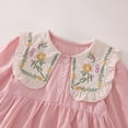thumbnail image 4 of WEAIXIMIUNG Robe 3T Été Filles Manches Longues Broderie Florale Volants Robe Robe Danse Fête Vêtements 5-6 Ans, 4 of 9