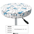 thumbnail image 4 of Xecao's Scarf Bear Print Stool Covers offer stylish, washable protection for PU round bar stools, perfect for home or commercial use., 4 of 7