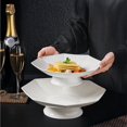 thumbnail image 3 of Plates Footed Plate, Hotel Dining Plate, Chinese-Style Salad Plate Dishes(Small), 3 of 7