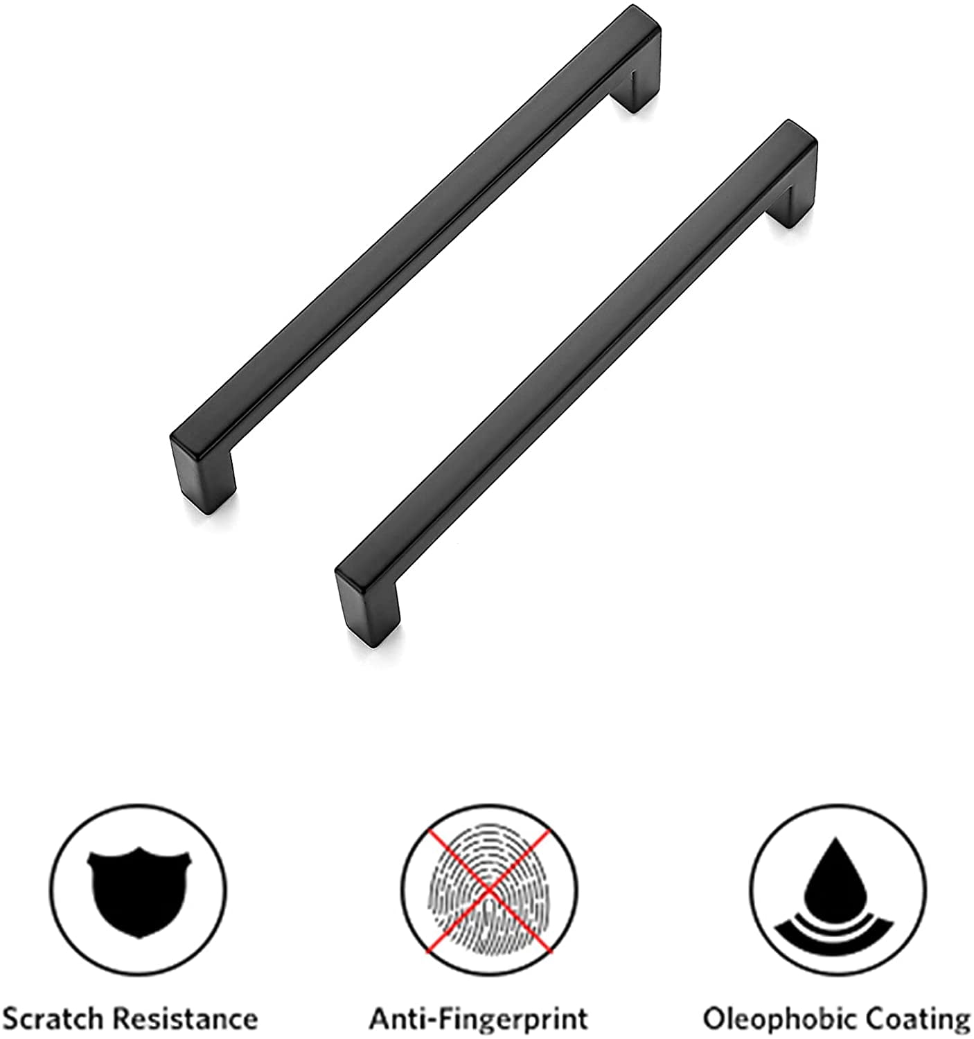 30 Pack Solid 3 Inch Center to Center Slim Square Bar Drawer Handles Kitchen Cabinet Handles Black Drawer Pulls Kitchen Cabinet Hardware Matte Black Dresser Pulls for Cupboard