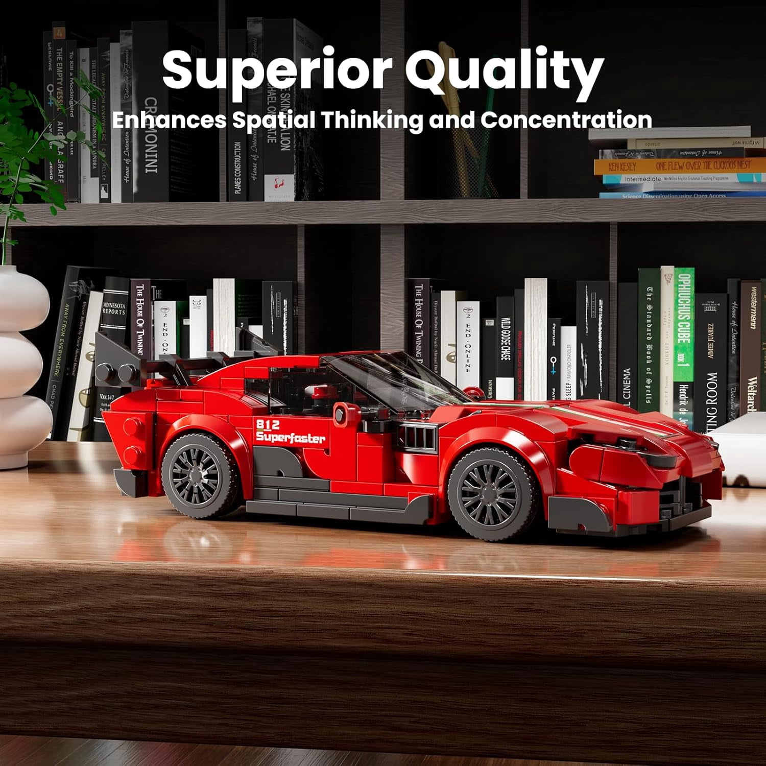 F81Z Classic Sports Car Building Kits, MOC Racing Car Toys Model, Vehicle Blocks Set Suitable for Boys to Build, House Decoration   Adults  (449 Pcs)