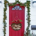 thumbnail image 3 of LHWEN Christmas Decorations Merry Christmas Sign Wooden Plaid Outdoor Wreath Welcome Sign for Front Door Wall Winter Decor Handmade Rustic Hanging Sign Perfect for Homeowners Friends Family, 3 of 4