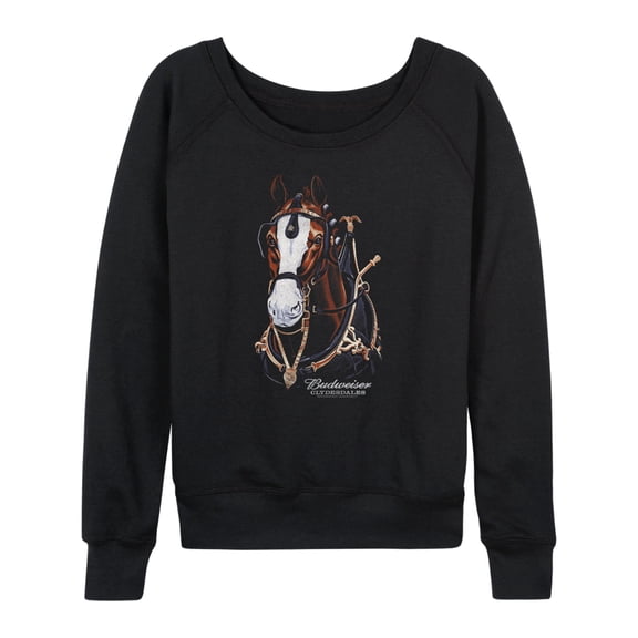 Budweiser - Bud Clydesdale Portrait - Women's French Terry Long Sleeve Pullover