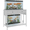 White, variant on 40 Gallon Aquarium Stand with Power Outlet,Metal Frame Fish Tank Stand with Storage Drawers,Double Turtle Reptile Terrariums Tank Stand,660LBS Capacity