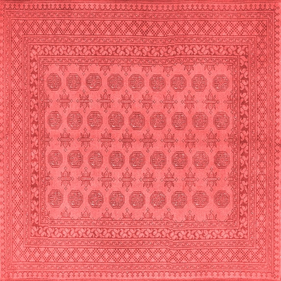 Ahgly Company Indoor Square Persian Red Traditional Area Rugs, 7' Square