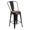 Black, variant on Flash Furniture Lily 24" High Red Metal Counter Height Stool with Back and Wood Seat