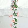 thumbnail image 3 of 2pcs White Silk Rose Vine Garland Artificial Fake Flowers with 69 Heads for Home Wedding Arch Floral Decorations, 3 of 5