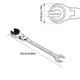 thumbnail image 2 of Xihbxyly Llave de Trinquete de Cabeza Abierta Métrica, Diseño de 72 Dientes, Cabezal Ajustable a 180°, Acero Al Vanadio, Alto Torque, Acabado Resistente a La Oxidación, Ajuste Rápido, Ideal para Espa, 2 of 2