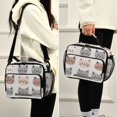 thumbnail image 5 of FORMRS Student Insulated Lunch Bag with Shoulder Strap Reusable Cooler Box for School, Gray Cat Pattern, 5 of 9