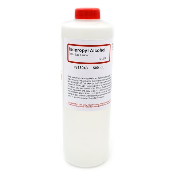 Laboratory-Grade Isopropyl Alcohol, 70%, 500mL - The Curated Chemical Collection