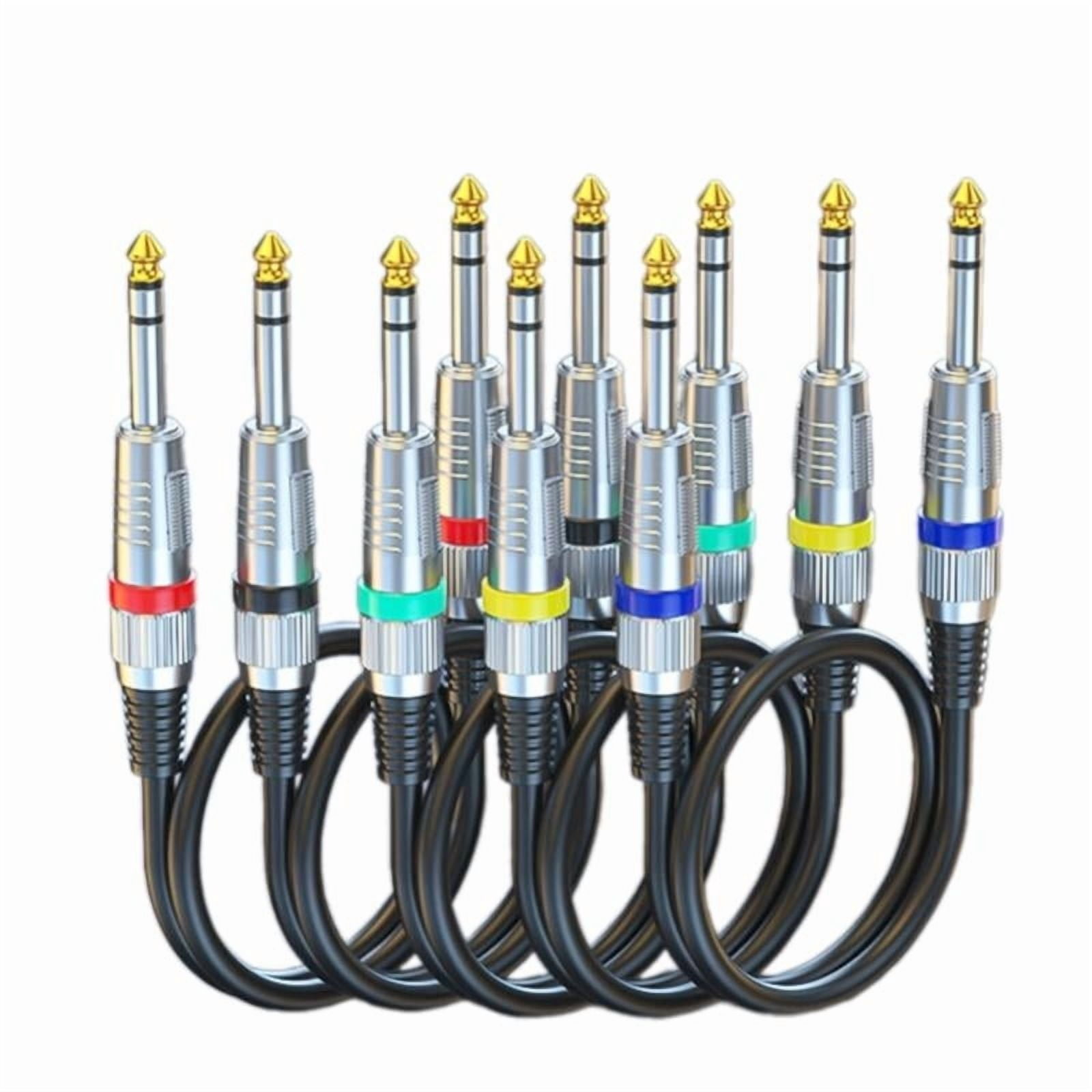 Professional 6.35mm Male to Male Stereo Audio Cable Amplifier Guitar Connection Cord for Amplifiers, Mixers, Guitars