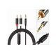 thumbnail image 1 of Cable Audio Auxiliar 3.5 Mm Macho A 2 Rca 2 M Negro, 1 of 3