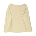 thumbnail image 5 of Womens Shirts Linen Shirts Spring Trendy Long Sleeve Loose Blouses Cotton Beach Casual Outfits on Sale, 5 of 6