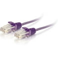 thumbnail image 2 of C2G 1ft Cat6 Snagless Unshielded (UTP) Slim Ethernet Network Patch Cable - Purple - Patch cable - RJ-45 (M) to RJ-45 (M) - 1 ft - UTP - CAT 6 - molded, snagless - purple, 2 of 6