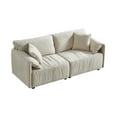 thumbnail image 5 of Sofa Couch Loveseat,75.6" Mid Century Modern Couch,Deep Seat Sofa Tufted Upholstered,Couches Furniture for Living Room/Bedroom/Apartment Office,White, 5 of 7