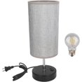 thumbnail image 2 of Lámpara de escritorio regulable de 3 vías con puerto USB A y tipo C, lámpara de mesita de noche de carga con  táctil para sala de estar y dormitorio (gris), 2 of 9