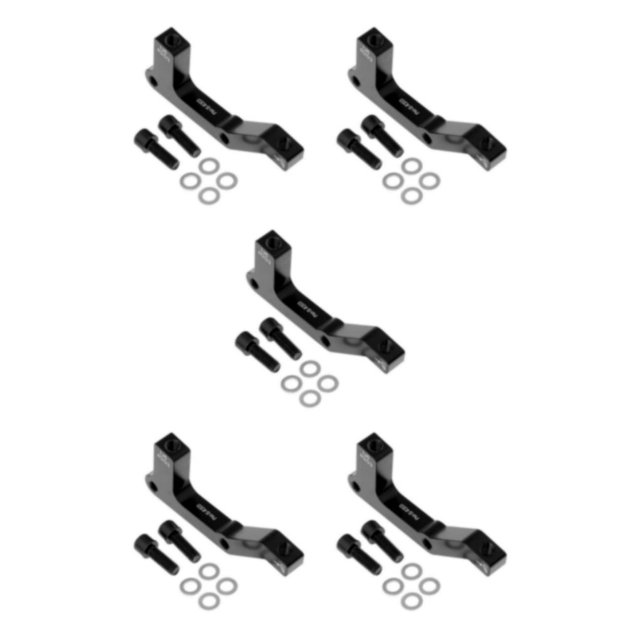 Guardoinrt Durable Bicycle Bike Disc Brake Mount Adapter Reliable Caliper PM to IS Conversion Black Rear 5Set