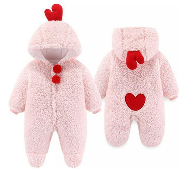 QISIWOLE Cute Animal Fleece Jumpsuit Girls Hooded Outfits Romper Thick Coats Warm Baby Winter Infant Girls Coat Jacket Girls Coats,Sales