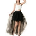 thumbnail image 2 of Liacowi Womens Mesh Layered Tulle Skirt Puff Lace Long Skirt Night Out Party Cocktail Outfits Streetwear, 2 of 9