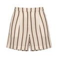 thumbnail image 3 of Jewelreauty Striped Sets for Women 2 Piece Sleeveless Knotted Tank Top and Shorts Casual Travel Summer Outfits (2XL, Beige), 3 of 7