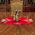 thumbnail image 4 of Elegant White Bell, Candle on Red Christmas Table Runner (14"x35"), 4 of 5
