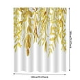 thumbnail image 3 of 1Pc Shower Curtain Gold Yellow Shower Curtain Spring Leaves Fabric Shower Curtain Watercolor Floral Botanical Nature Aesthetic Shower Curtain for Bathroom Decor 72 X 72, 3 of 5