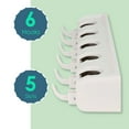thumbnail image 3 of Home Basics Plastic 6-Slot Mop and Broom Organizer, White, 3 of 6