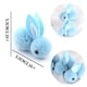 thumbnail image 1 of Bunny Toys DIY hecho a mano conejito de Pascua azul gris decoraciones de Pascua (azul) Ndcxsfigh libre de BPA, 1 of 8