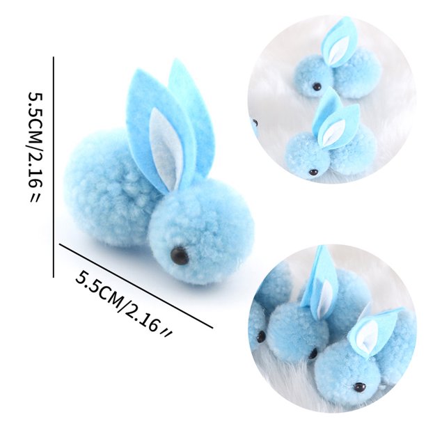 Bunny Toys DIY hecho a mano conejito de Pascua azul gris decoraciones de Pascua (azul) Ndcxsfigh libre de BPA
