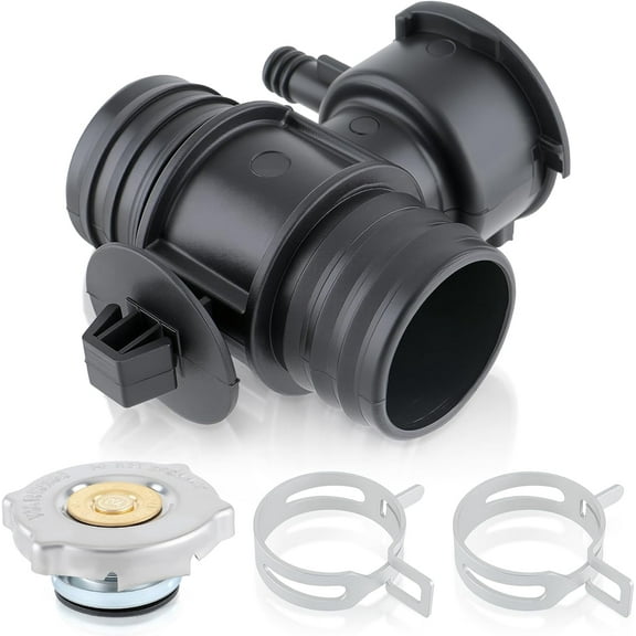 SONGAUN 55116901AA Radiator Coolant Filler Neck Radiator Hose Connector with Engine Radiator Cap Compatible with Chrysler Sebring Compatible with Dodge Charger Compatible with Jeep Grand Cherokee