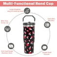 thumbnail image 5 of 30 oz Mushroom Tumbler with Handle Flip Straw, Leak Proof Insulated for Mushroom Lovers, 5 of 6