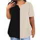 thumbnail image 1 of Plus Tamaño de las Mujeres Blusas, Cuello en V Casual Suelto Manga Corta Superior, Impresión Blusa Poliéster Spandex, 1 of 8