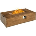thumbnail image 1 of Gymax 48 x27-inch Outdoor Gas Fire Pit Table 50,000 BTU W/ Lava Rocks & Cover, 1 of 9