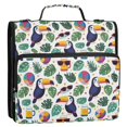 thumbnail image 5 of FORMRS Zipper Binder with Shoulder Strap 2-inch Ring 500 Sheet Capacity File Bag, Vibrant Toucans Pattern, 5 of 5