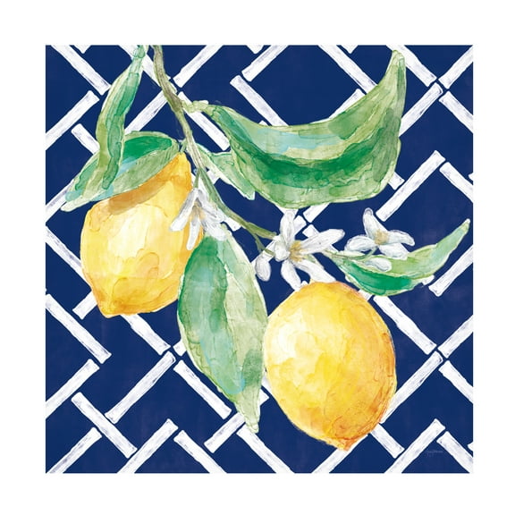 Mary Urban 'Everyday Chinoiserie Lemons I' Canvas Art