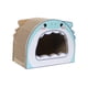 thumbnail image 2 of Rascador para gatos , cama de salón, tumbona, , casa de cartón para gatos Tiburón jinwen peluche perros cama gato, 2 of 8