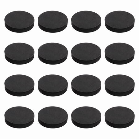 Single Sided Speaker Isolation Pads 65mmx12mm Round Black Non Slip EVA Acoustic Foam Pads Feet Anti-Vibration Base for Decks Speaker Subwoofer HiFi Sound System Pack of 16