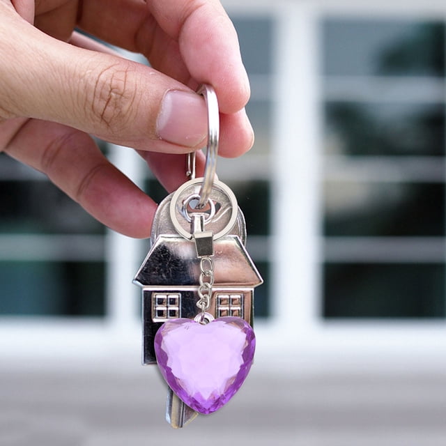 AURARMLET 4Pcs Acrylic Heart Shaped Key Organizer Valentine's Day Gift for Friends