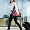 thumbnail image 5 of FORMRS Canvas Laptop Tote Bag for Women with 15.6" Computer Compartments Shoulder Handbag, Green Colorful Circles, 5 of 7