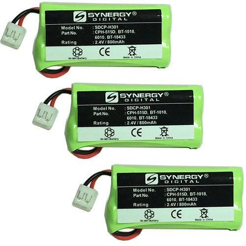 Synergy Digital Batteries de Téléphone Sans Fil Fonctionne avec le Téléphone Sans Fil Vtech LS6245, Combo-Pack Comprend: 3 x Batteries SDCP-H301