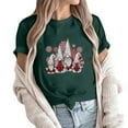 thumbnail image 4 of jsaierl Women's Christmas Shirts Short Sleeve Gnomes Graphic Tops Casual Crewneck Shirt Bleached Oversized Tees Blouse Top Women Fall Fashion 2024, 4 of 6