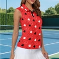 thumbnail image 5 of Uorisanigo Love Heart Womens Golf Shirt Sleeveless Zip Up Shirts Casual Moisture Wicking Casual Tennis Activewear Fashion Athletic Workout Tops for Women, 5 of 7