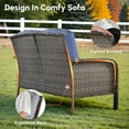 thumbnail image 5 of XIZZI 5-Piece Patio Furniture Set, All-Weather Wicker Outdoor Conversation Sets with Swivel Chairs and Glass Coffee Table for Backyard, Porch, Deck-Denim Blue, 5 of 7