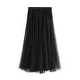 thumbnail image 3 of Jupe Longue en Tulle pour Femme Robe Tutu Évasée Plissée en Chiffon Taille Élastique Jupe Midi, 3 of 6