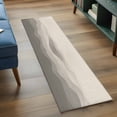 thumbnail image 3 of 2'x6' Rug Runners for Hallways Kitchen, Grey Beige Ombre Non Slip Entryway Beside Floor Carpet Runner, Minimalist Ocean Waves Linen Washable Laundry Room Bedroom Throw Rugs Mat for Family Pet, 3 of 8