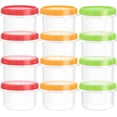 thumbnail image 1 of EcoNesxp Freezer and Dishwasher Safe Reusable Small Freezer Containers 8 Ounces Plastic Food Storage Containers with Screw-On Caps Set, 1 of 5