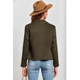 thumbnail image 2 of Abrigo PRETTYGARDEN de gamuza sintética corta con frente abierto verde militar XL, 2 of 9