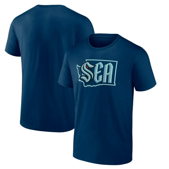 Men's Deep Sea Blue Seattle Kraken Proclamation T-Shirt