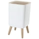 thumbnail image 5 of Cubo de basura de estilo nórdico con tapa, cubo de basura de imitación de madera, cubo de basura con tapa. Cuadrado, 5 of 9